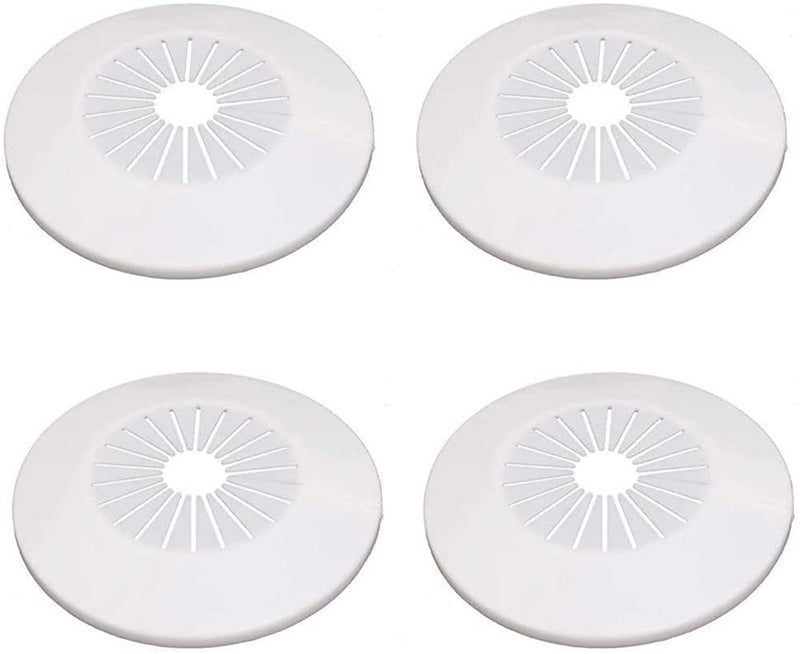 shenghang Wall Flange Easy Installation Plastic Radiator Escutcheon Water Pipe Drain Line Cover Collar Decoration Pipe Collars (0.59-1.1inch white) - Image 1